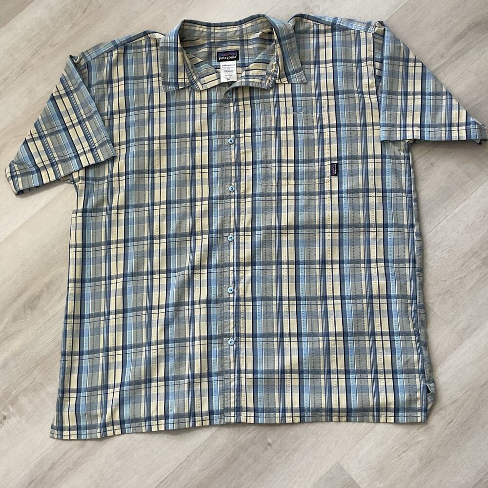 Patagonia Tartan Short Sleeve Button Up Mens XXL
